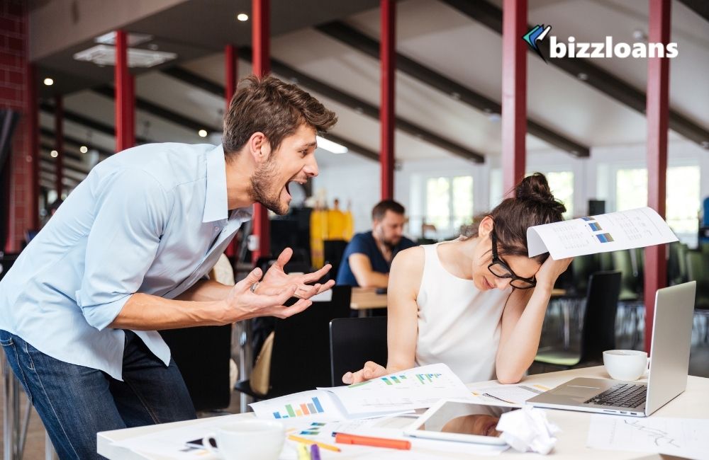 12-Signs-of-a-Failing-Business Angry business owner arguing with his stressed partner because of their failing business